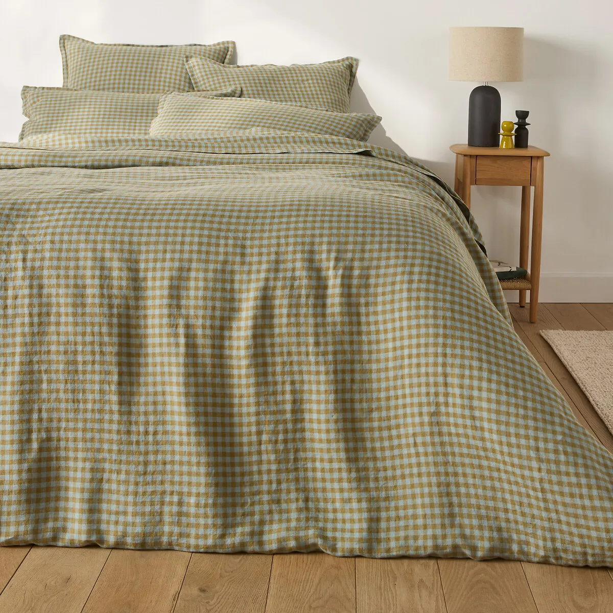 Drap Plat En Lin Lavé, Acélie Olive/opaline — vue 3