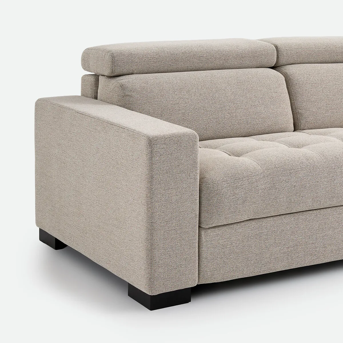 Canapé Convertible, 3 Places, En Tissu Texturé Chiné, Avec Têtières, PAO — vue 3