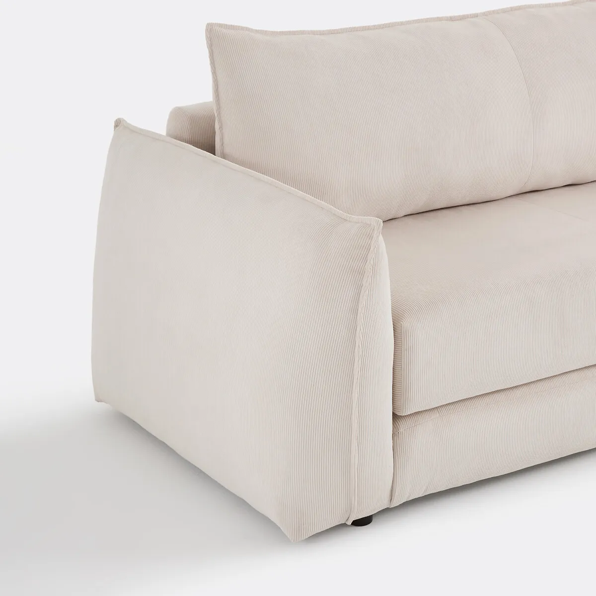 Fauteuil Droit Convertible, 1 Place, En Velours Côtelé Fines Côtes, TIKI — vue 3