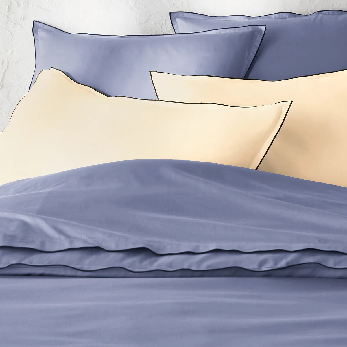 Housse De Couette De Satin De Coton Lavé, 118 Fils, Victor Uni — vue 3