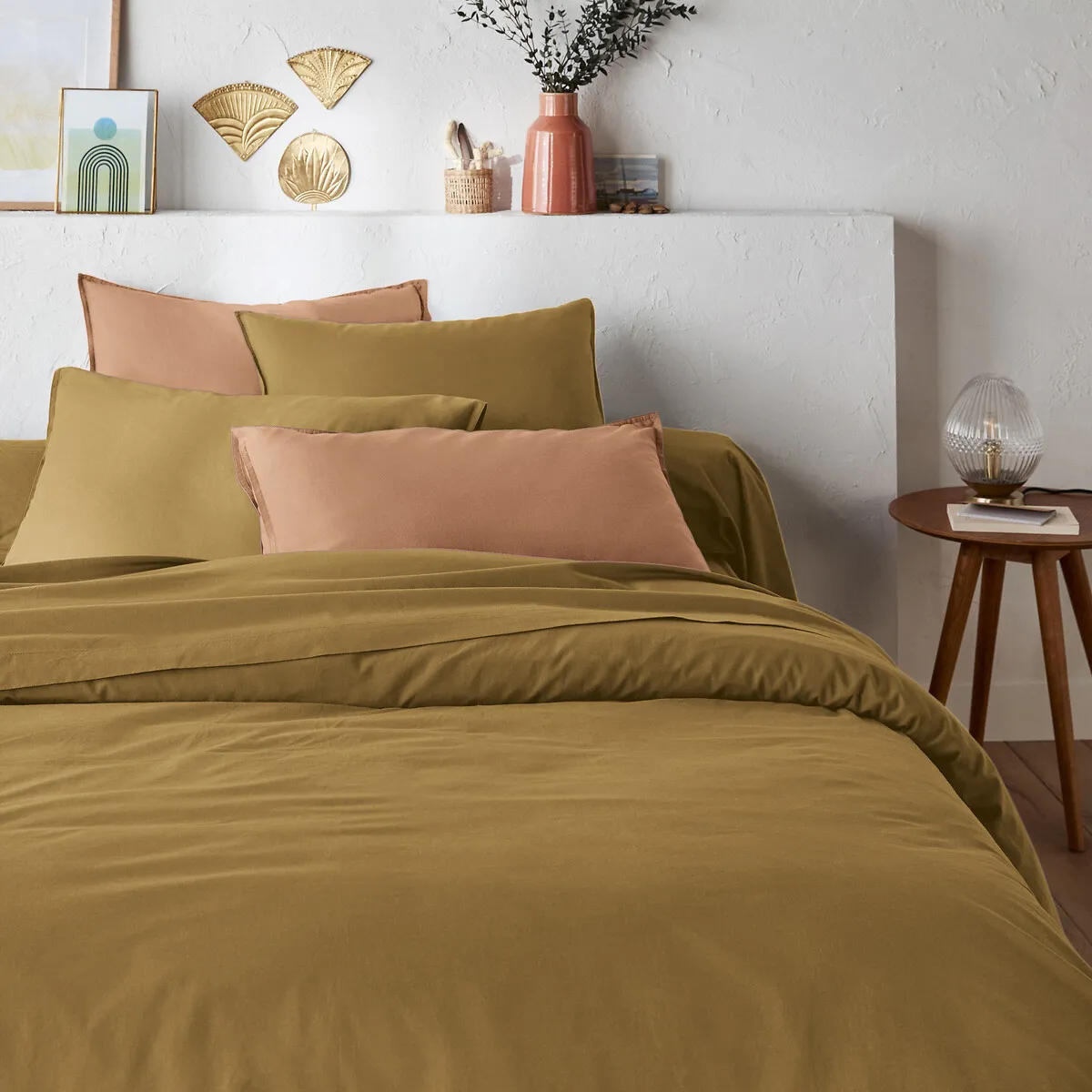 Drap Housse Uni Coton Lavé Bonnet 30cm, Scenario — vue 3
