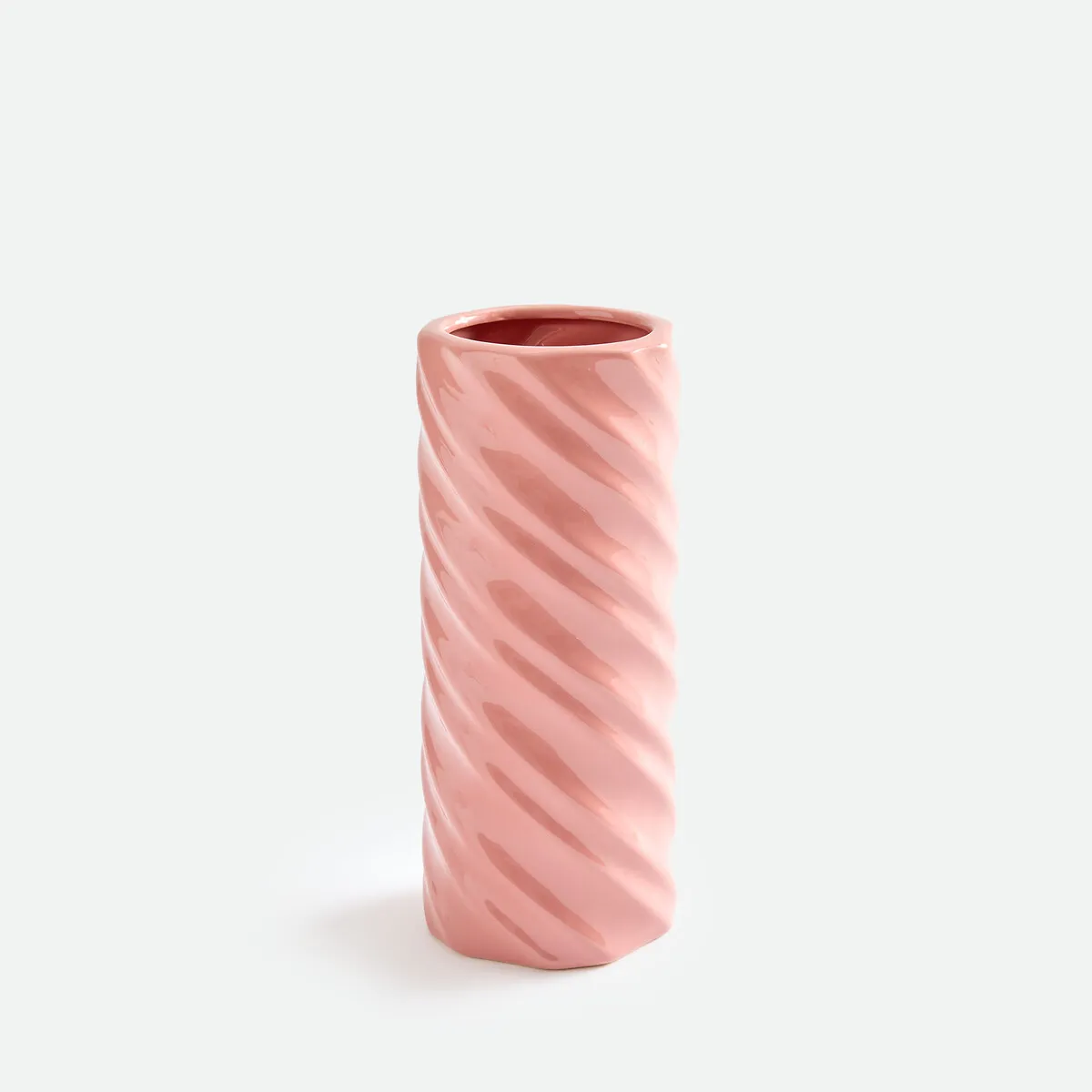 Vase Torsadé, En Céramique, Hauteur 27 Cm, DEHEN