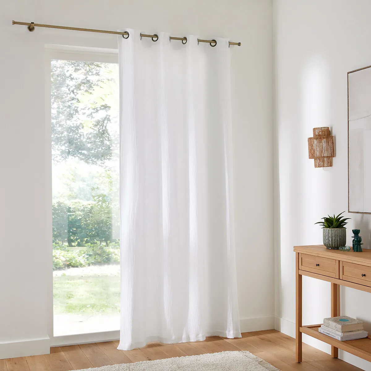Rideau Gaze De Coton, Oeillets, Kumla — vue 3