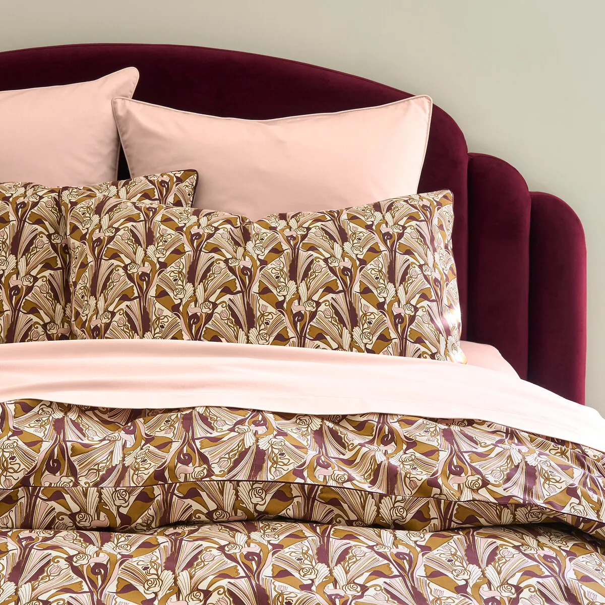Drap Plat Uni En Satin De Coton, 153 Fils, Opale — vue 3