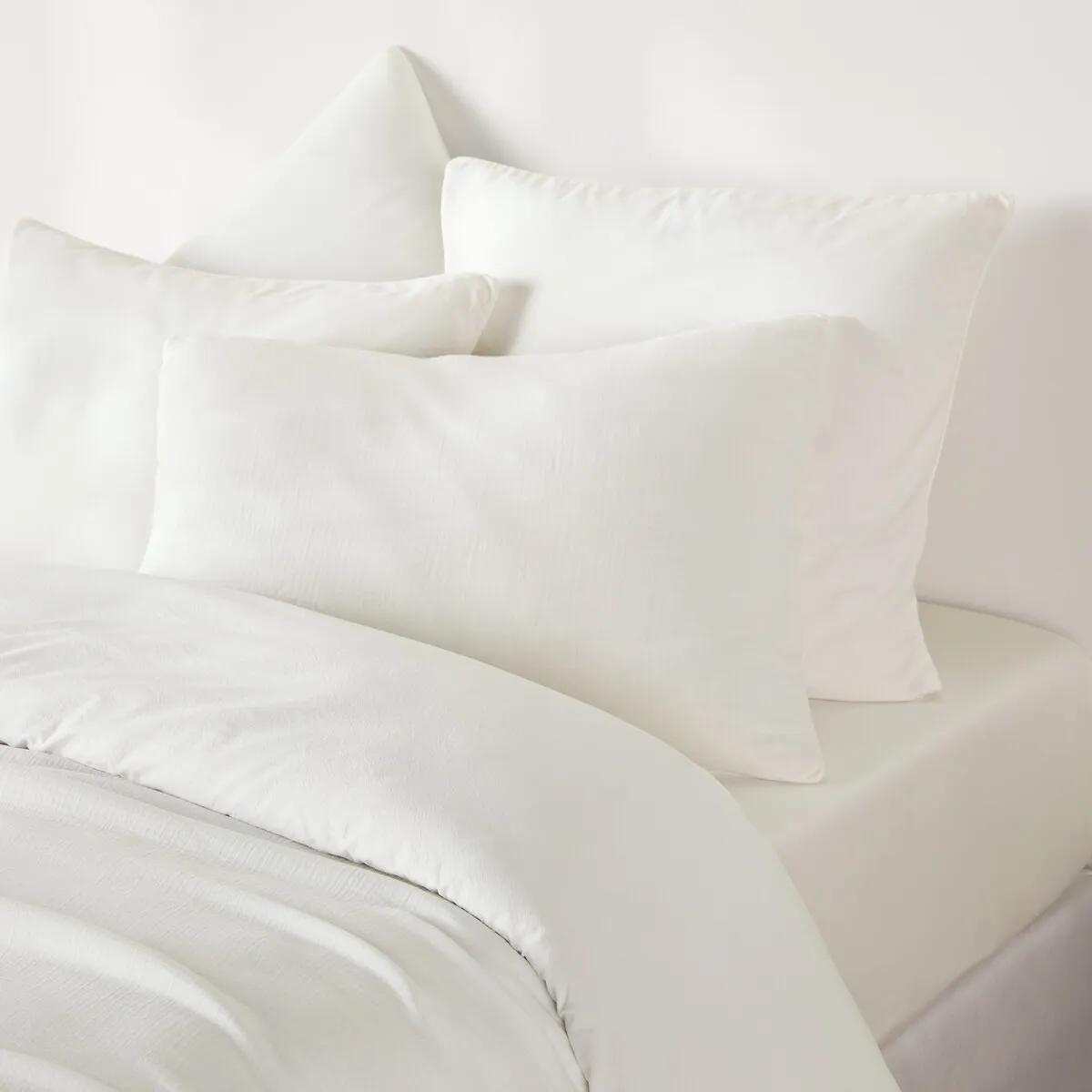 Drap-housse Uni, En Coton Lavé, Bonnet 30 Cm, KUMCO — vue 3