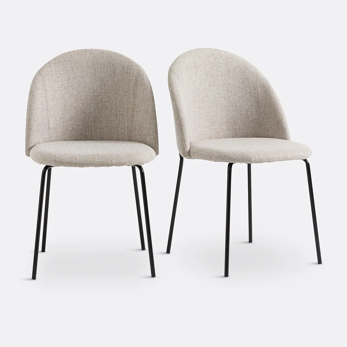 Lot De 2 Chaises Tissu Chiné, Nordie