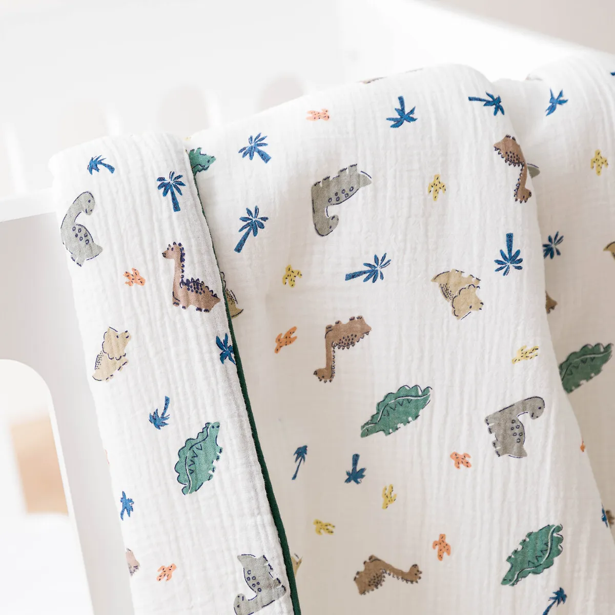 Couverture Bébé Gaze De Coton, Dino Pop — vue 3