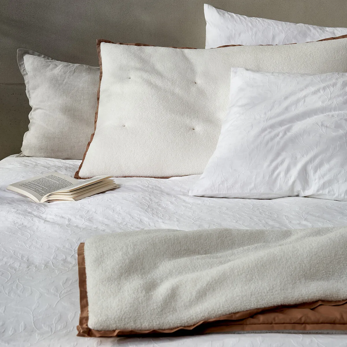 Taie D'oreiller Végétal Jacquard Coton, Miren — vue 3