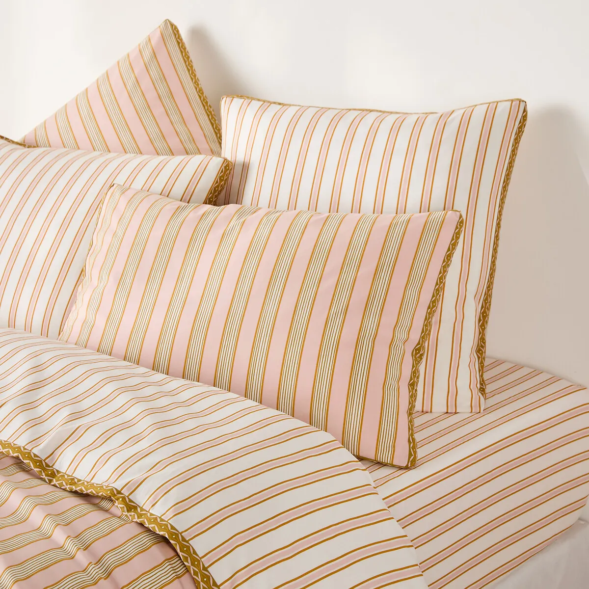 Drap-housse En Percale De Coton Bonnet 30 Cm, À Rayures, Alison — vue 3