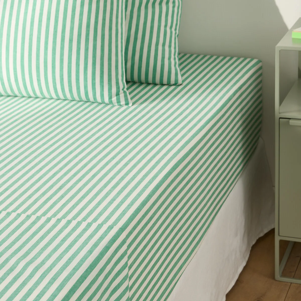 Drap-housse Coton Bonnet 30 Cm, SOIZIC VERT — vue 3