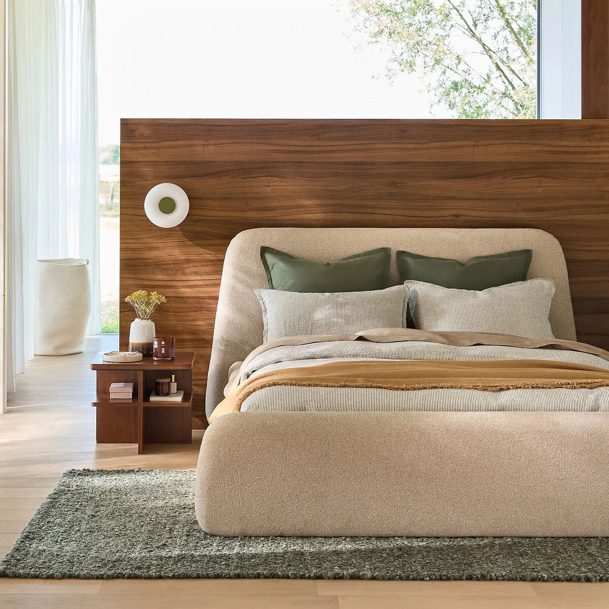 Lit Coffre Avec Sommier Relevable, Tissu Texturé, STEEN — vue 3
