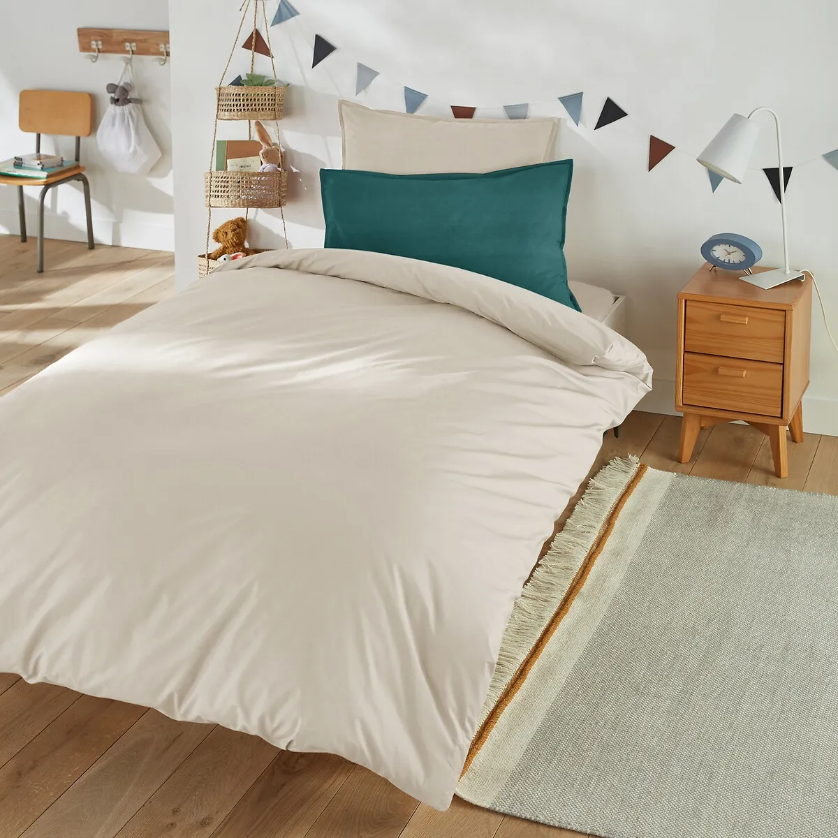 Drap Housse Enfant Uni Percale De Coton Biologique — vue 3