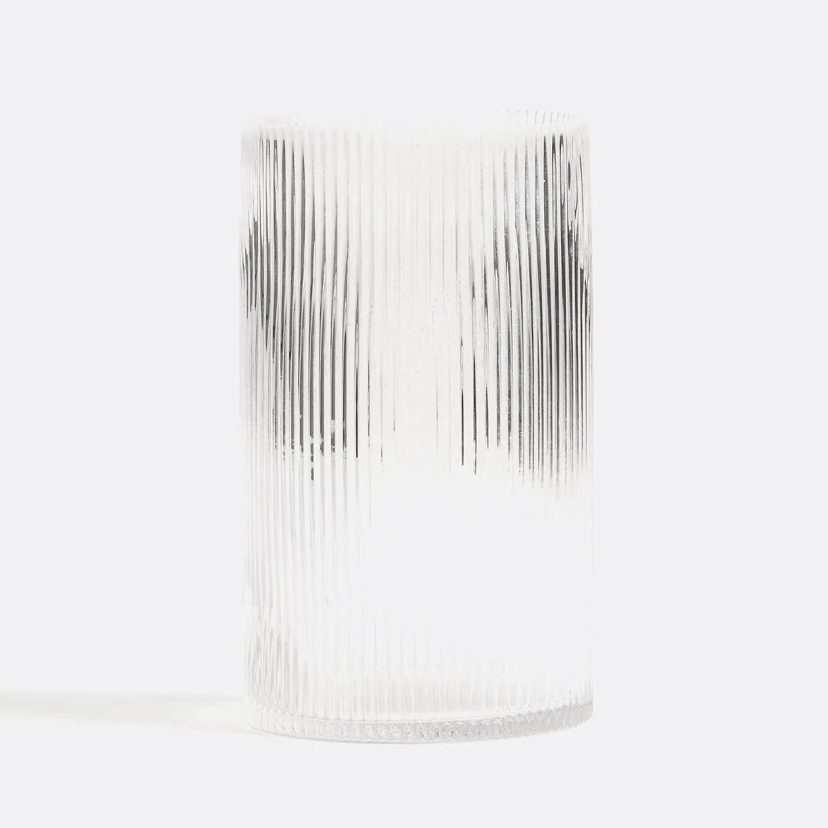 Vase Verre Rainuré Droit H22,5 Cm, Afa