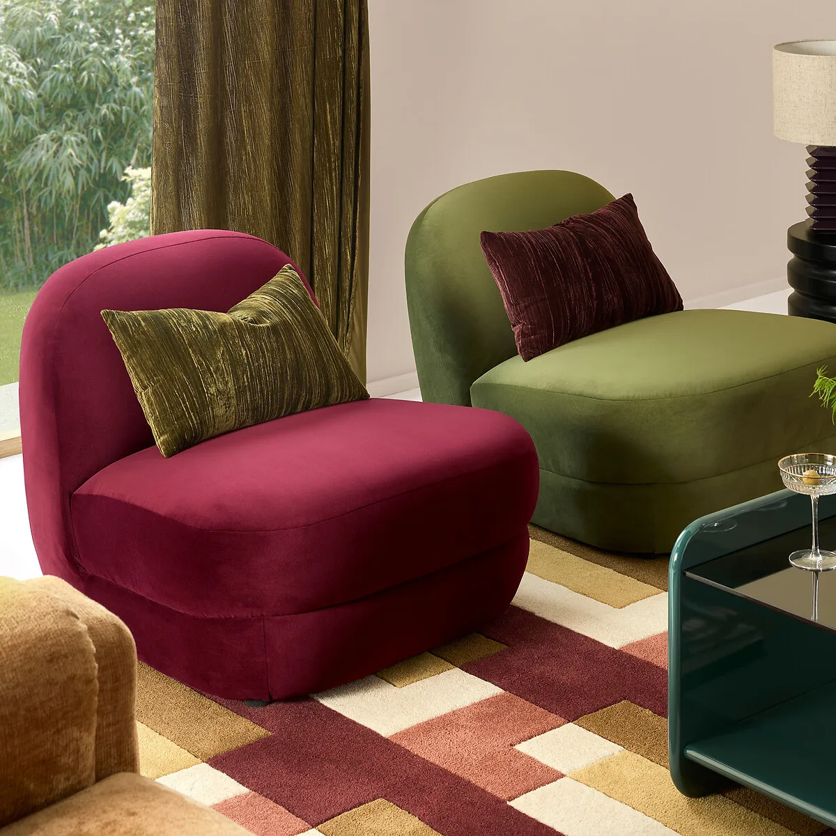 Housse De Coussin Panne De Velours, Susana — vue 3
