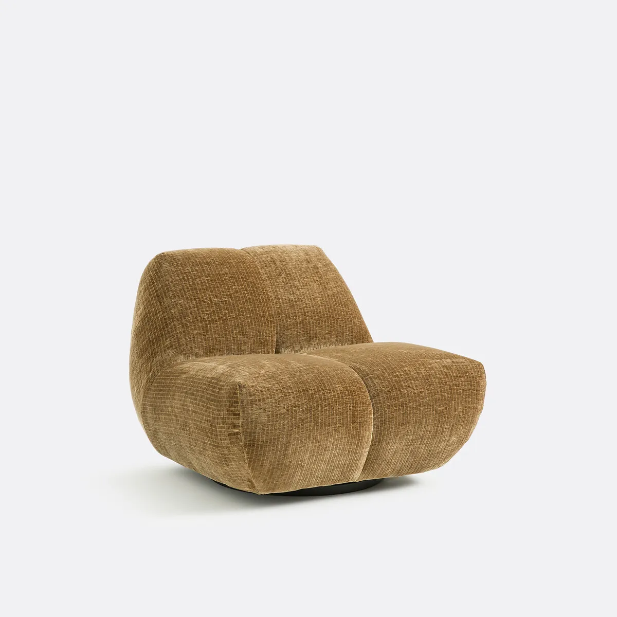 Fauteuil Pivotant, Velours Côtelé Vintage, Nuria