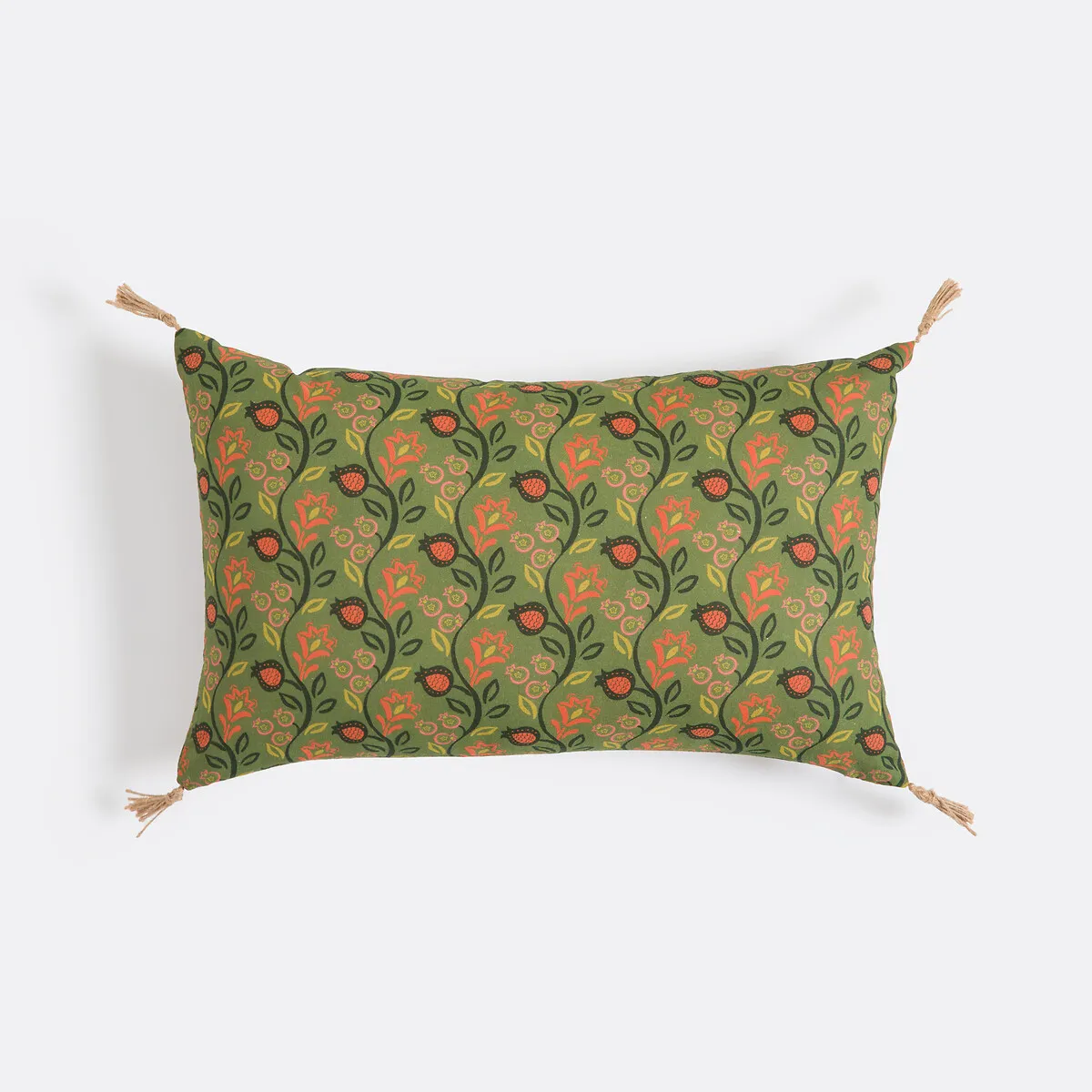 Housse De Coussin 30x50 Cm, Fond Vert, Aldea