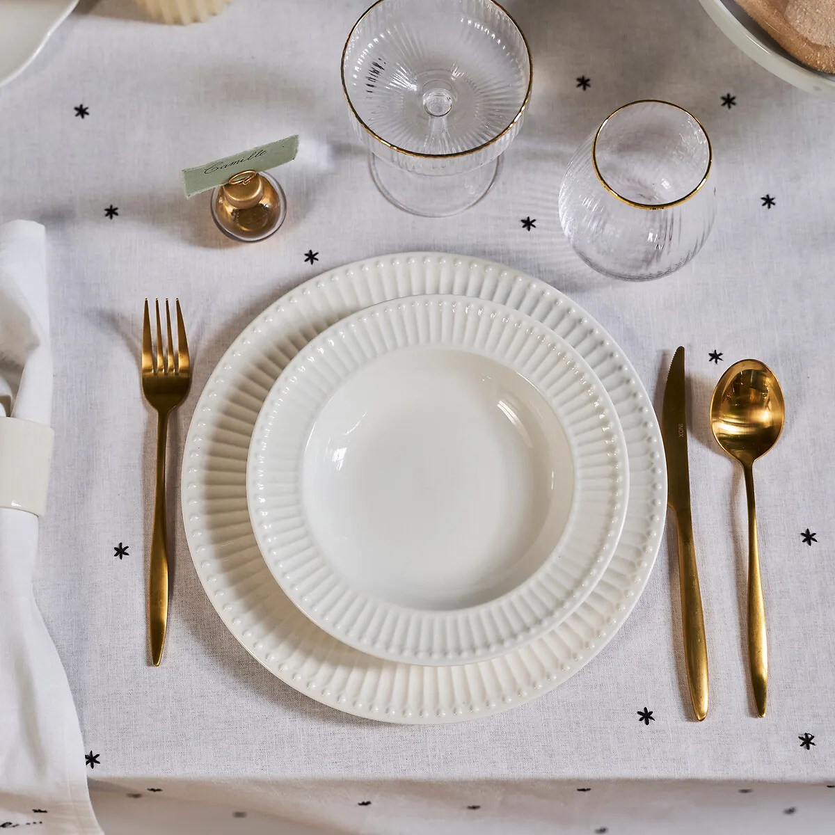 Nappe Brodée Lin/coton Lavé, Festive — vue 3