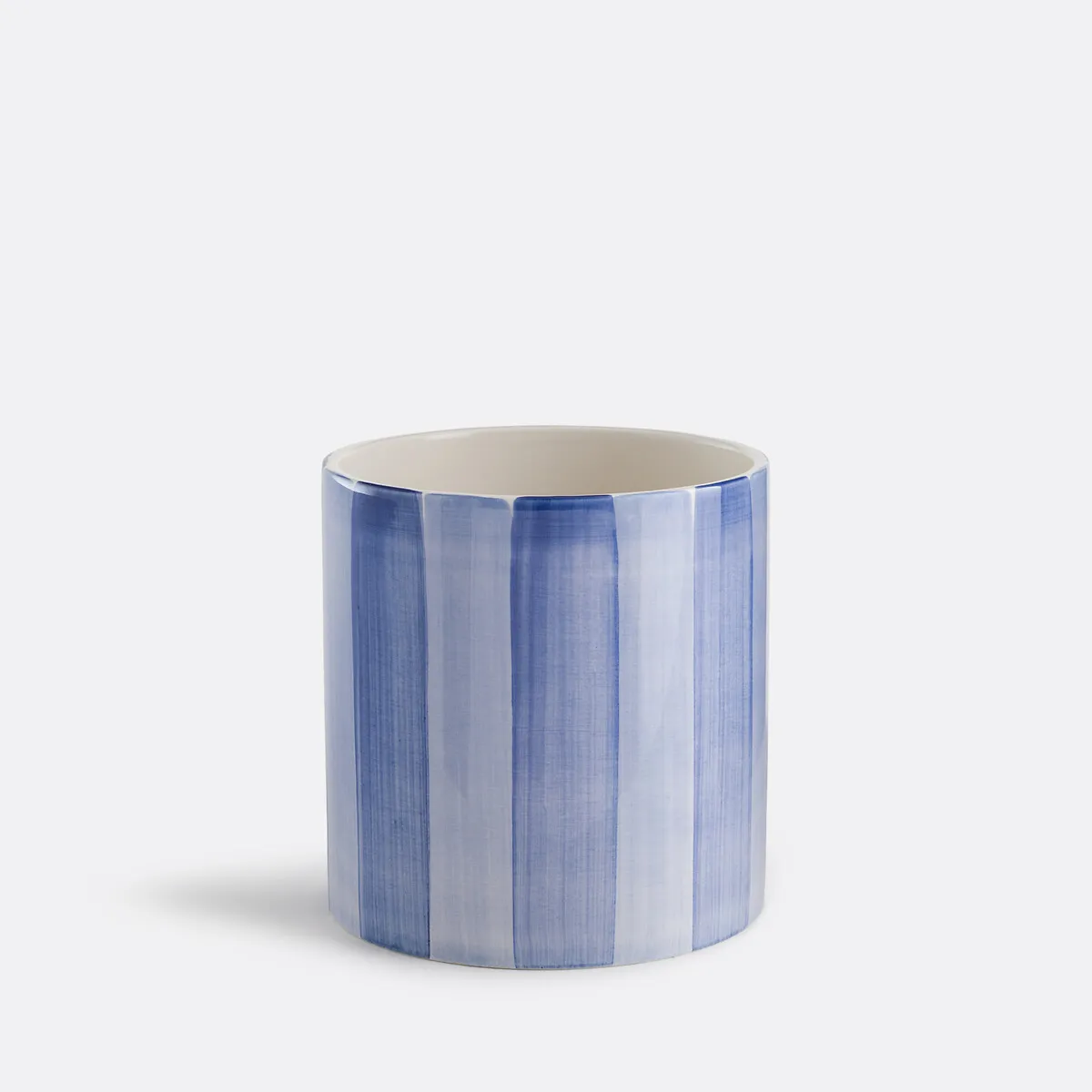 Cache-pot En Céramique, À Rayures, Diamètre 14 Cm, JAOMA