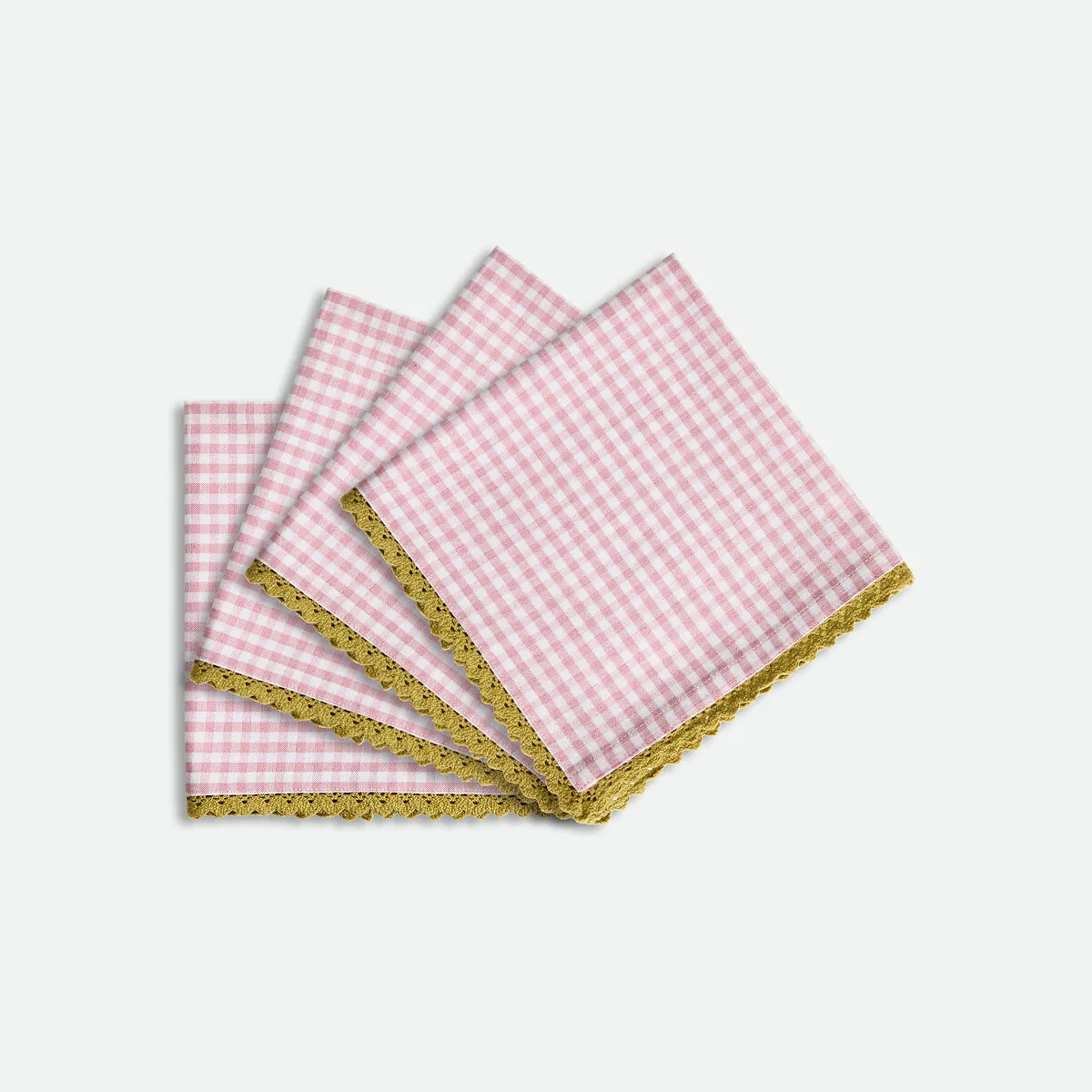 Lot De 4 Serviettes De Table Coton/lin Trattoria