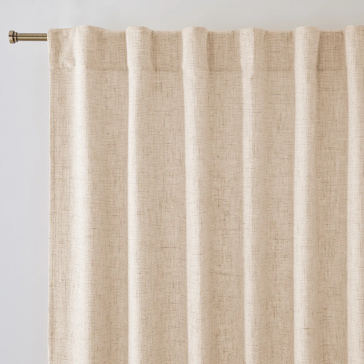 Rideau Polyester Aspect Tramé, Pattes Cachées, VARONI
