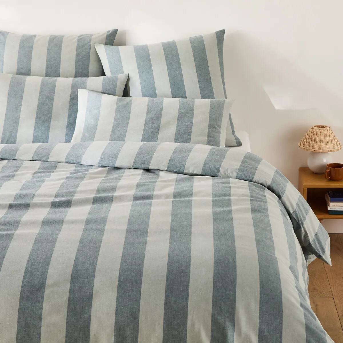Housse De Couette En Coton, Tamori Vert De Gris