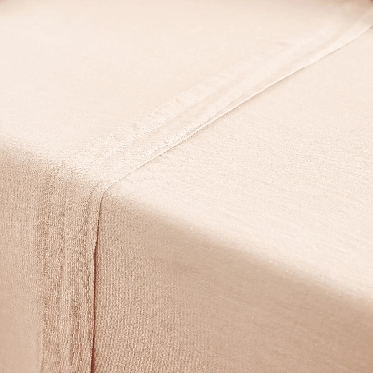 Drap Plat Uni En Lin Lavé, Linot — vue 3