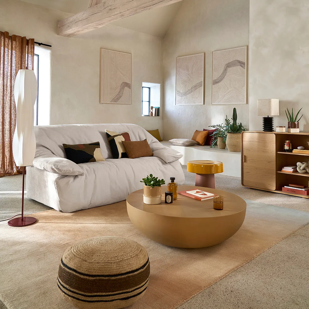 Canapé Droit 2 Ou 3 Places, En Chenille Fine, BACKY — vue 3
