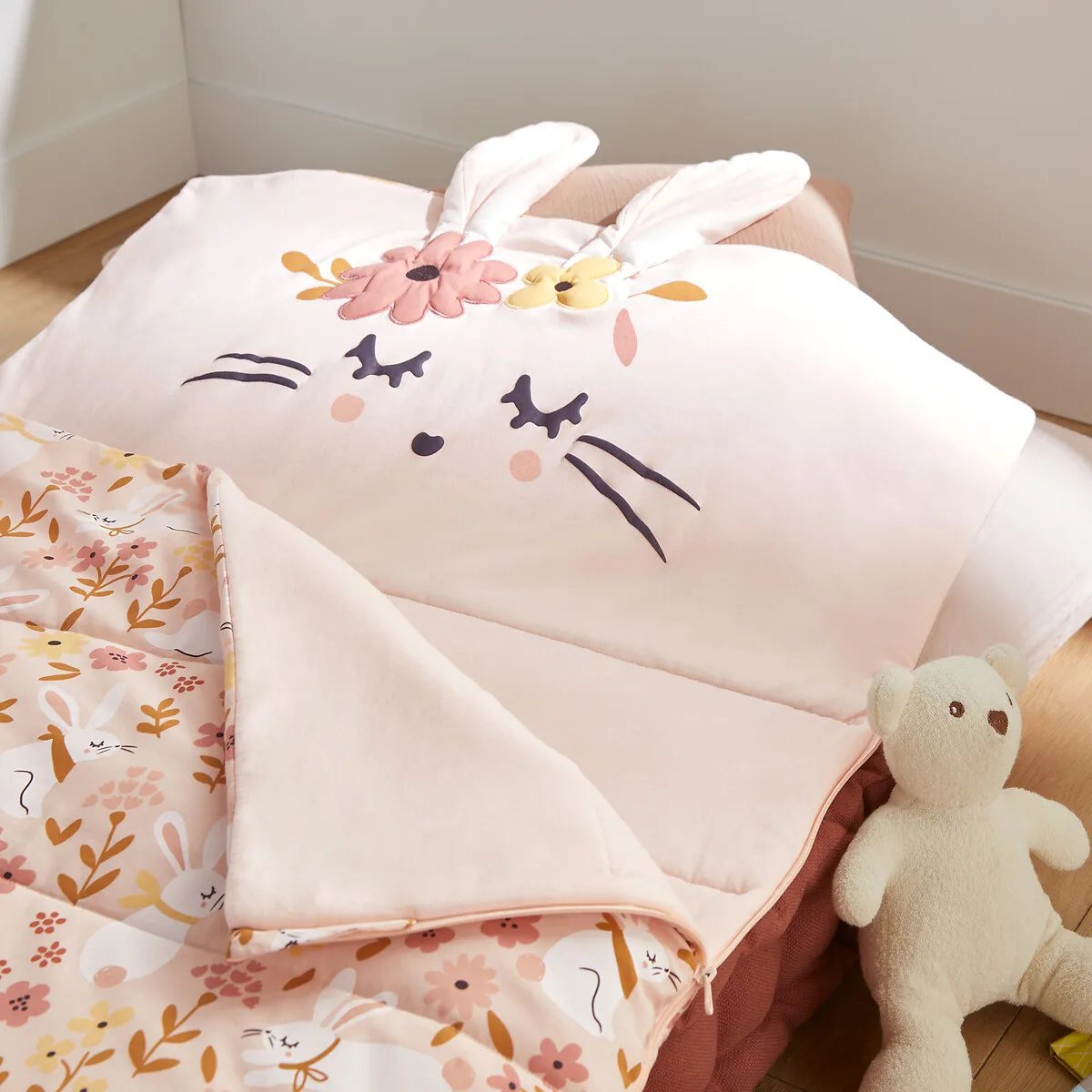 Sac De Couchage Enfant, Lapin Fleuri — vue 3