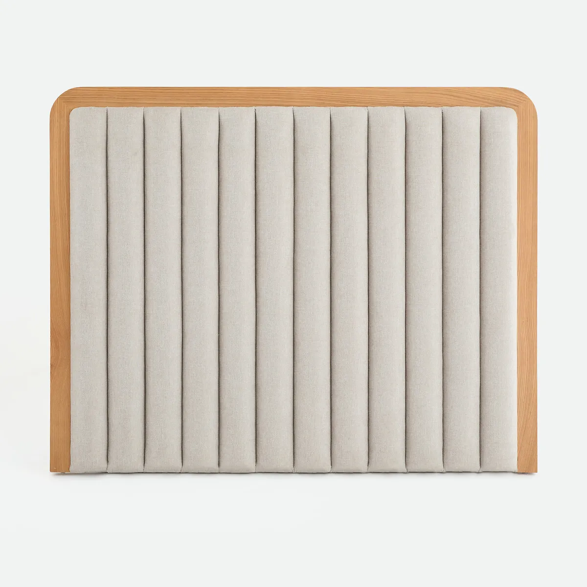 Tête De Lit Rembourrée, Plaqué Chêne Et Tissu Texturé, CALLIE