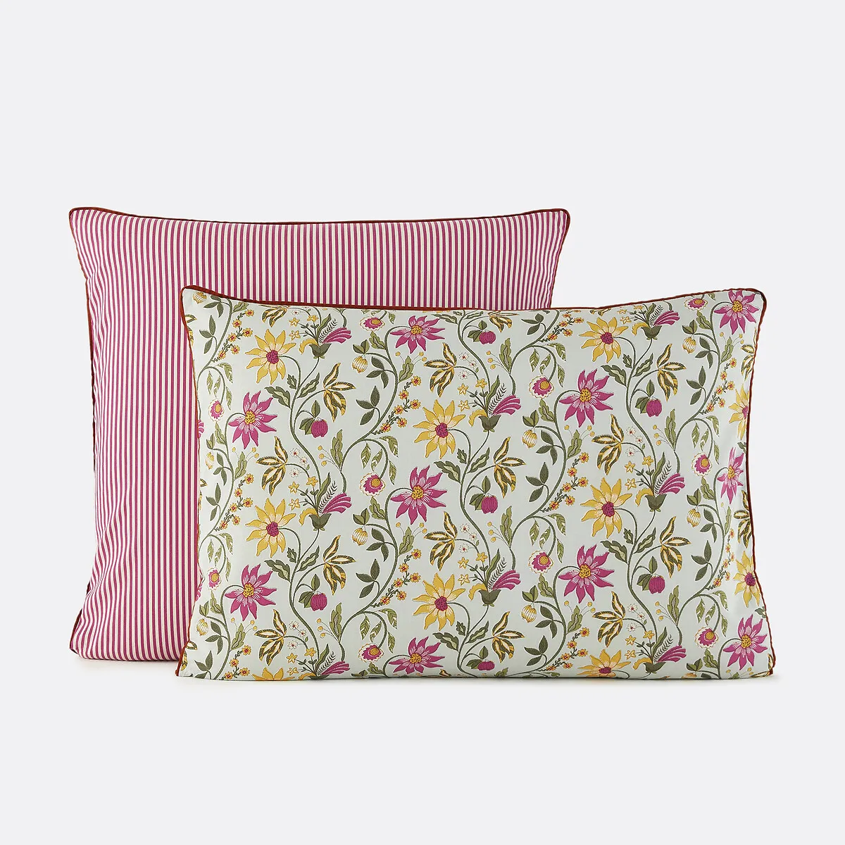 Taie D'oreiller En Coton Lavé, Imprimé Floral, HARNEY