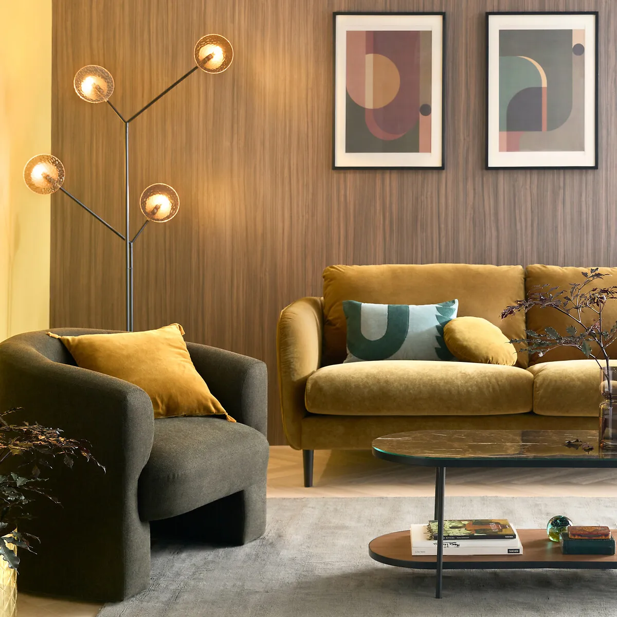Fauteuil Rétro Tissu Texturé, Nolami — vue 3