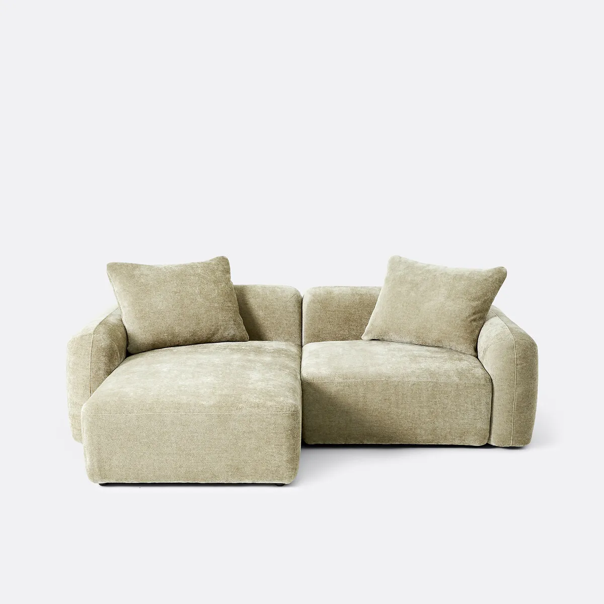 Canapé Modulable, D'angle Gauche, Avec Méridienne, En Chenille Épaisse, AMAD