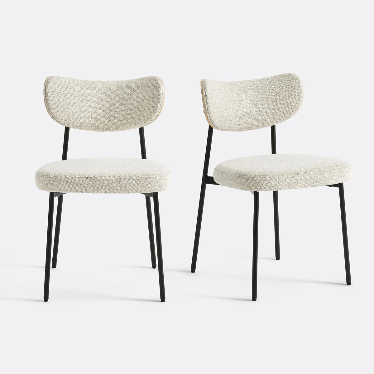 Lot De 2 Chaises Tissu Texturé, Albane