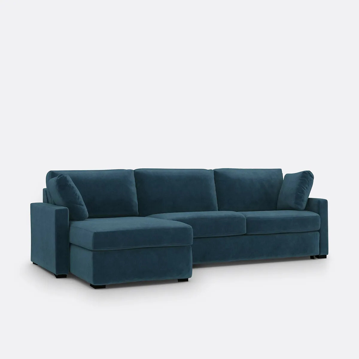 Canapé D'angle, Convertible, 4 Places, En Velours, Comfort Bultex®, TIMOR — vue 3