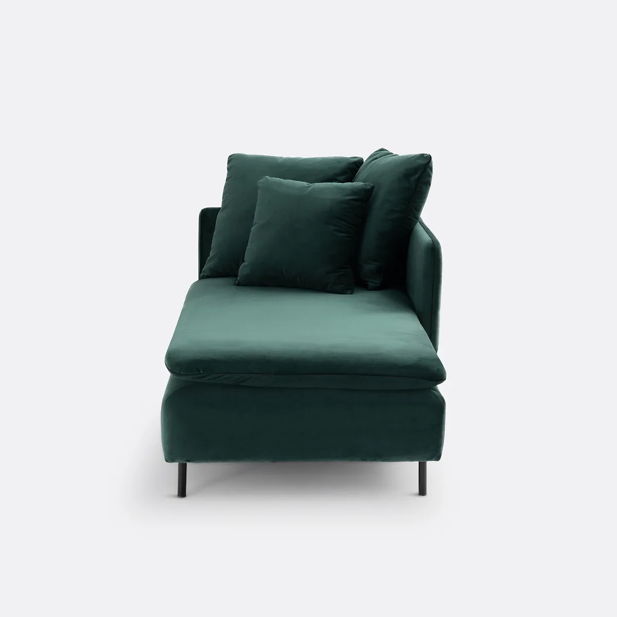 Méridienne Modulable, En Velours, Profondeur 158 Cm, IVETE — vue 3