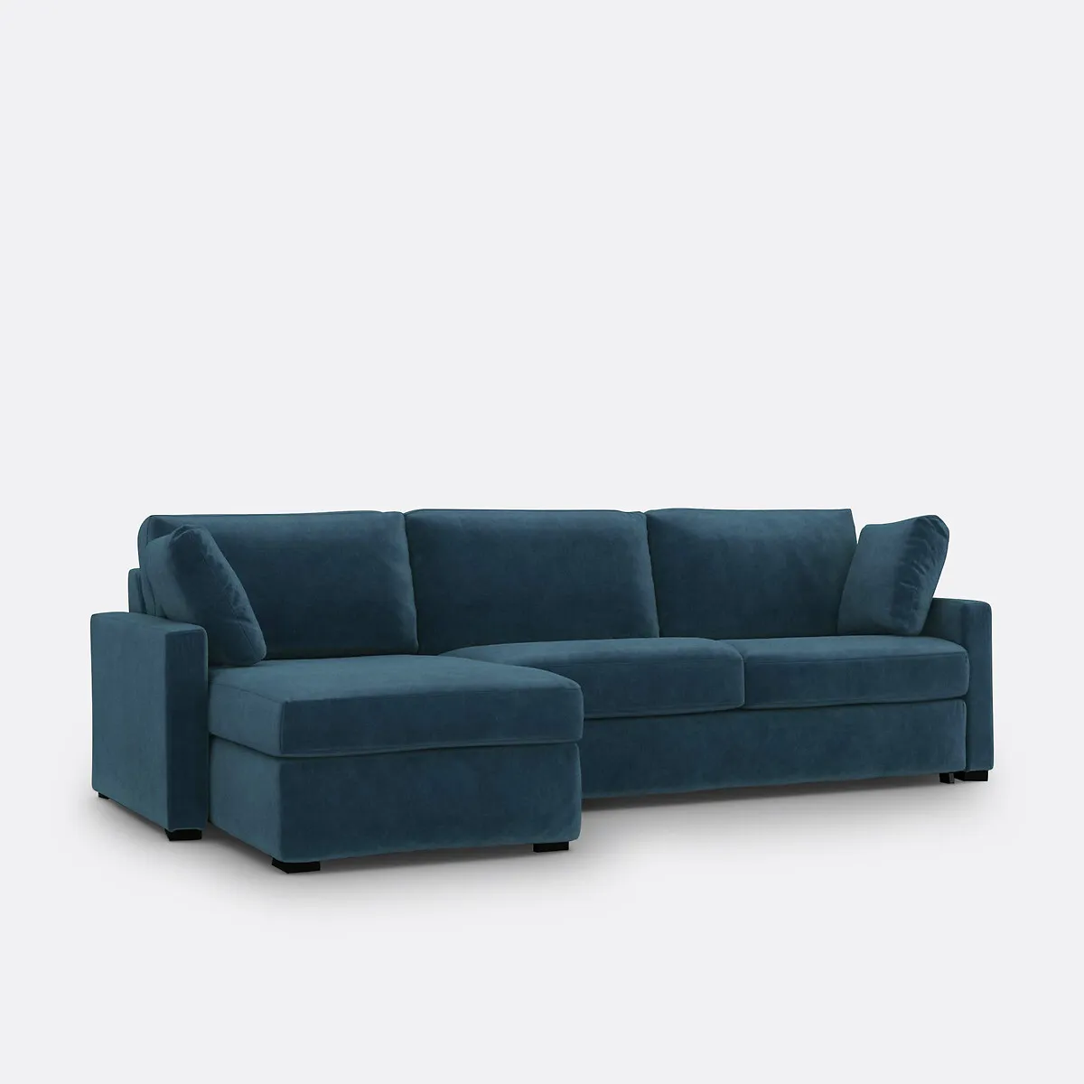 Canapé D'angle, Convertible, 4 Places, En Velours, Mousse Premium HR, TIMOR — vue 3