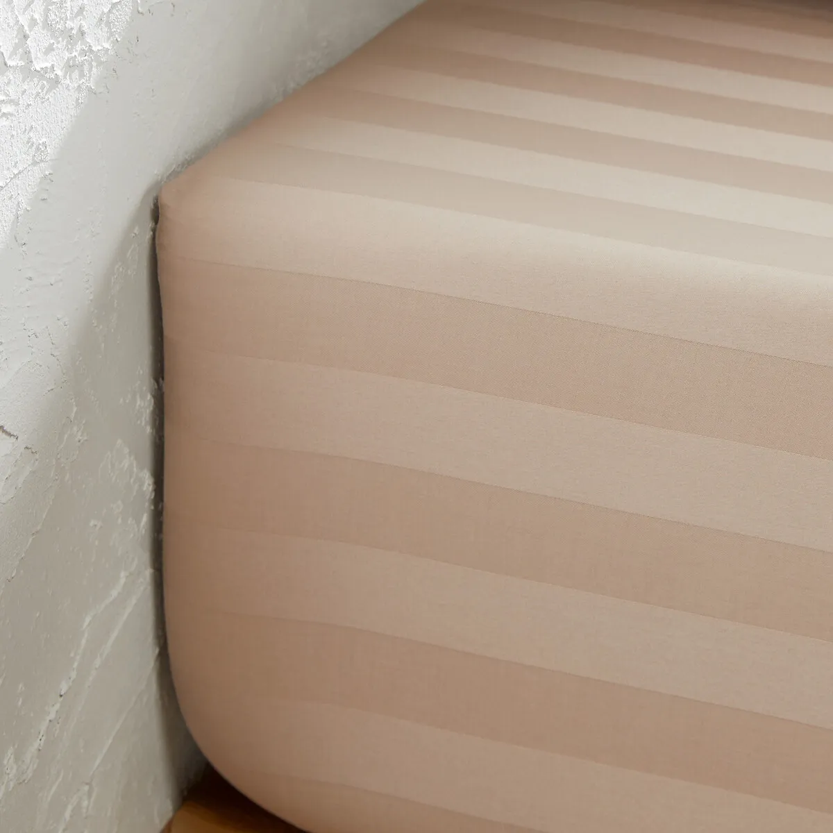 Drap-housse En Satin De Coton Lavé, 118 Fils, Victor Rayé — vue 3