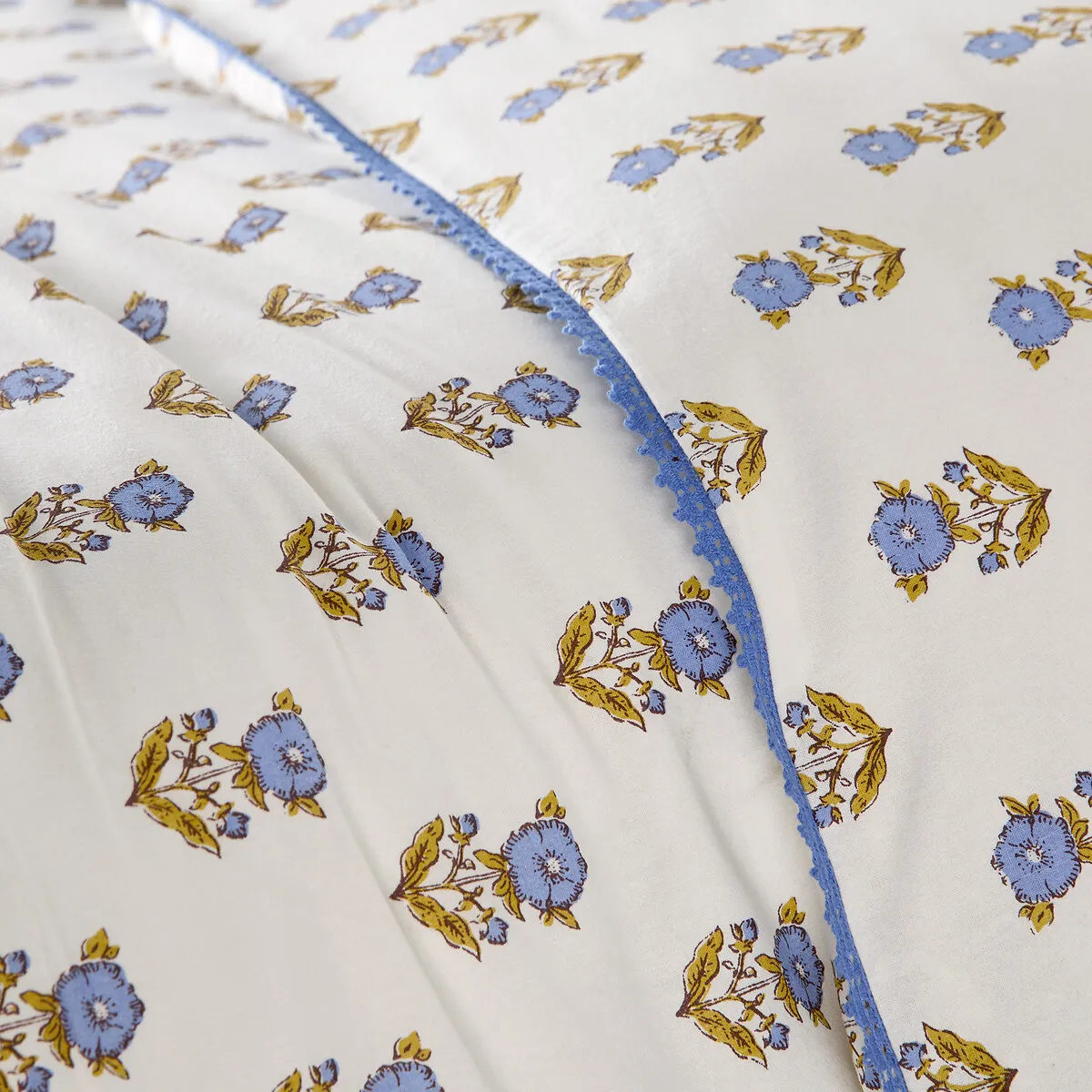 Housse De Couette Enfant, En Coton Lavé, Imprimé Fleurs, DIMANI