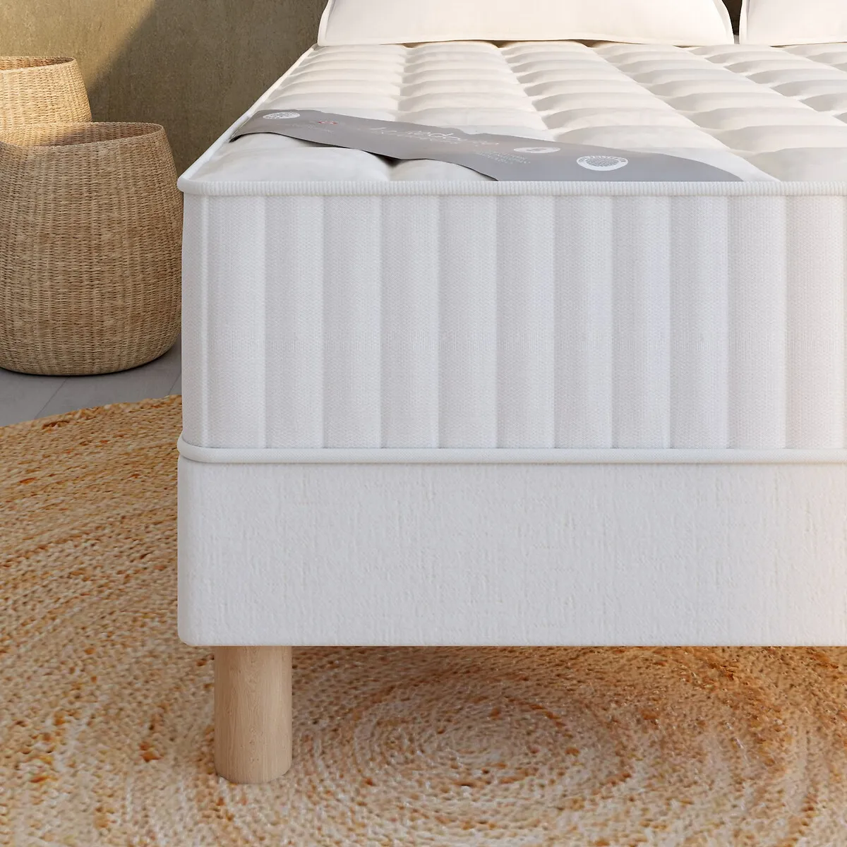 Ens Matelas Ferme 520 Ressorts Ferme + Sommier — vue 3