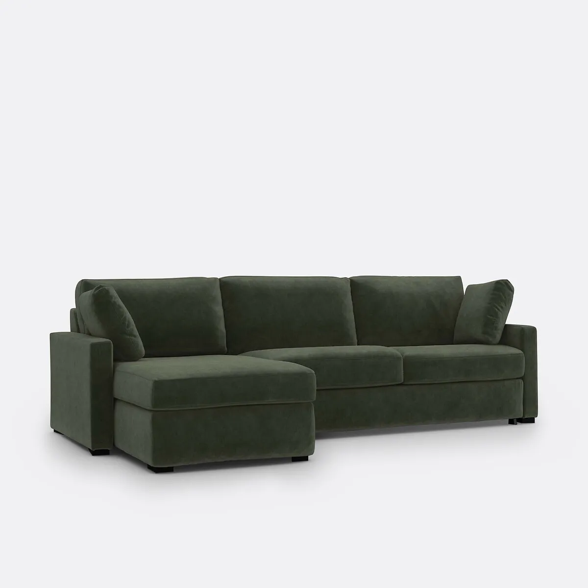 Canapé D'angle, Convertible, 4 Places, En Velours, Comfort Bultex®, TIMOR — vue 3