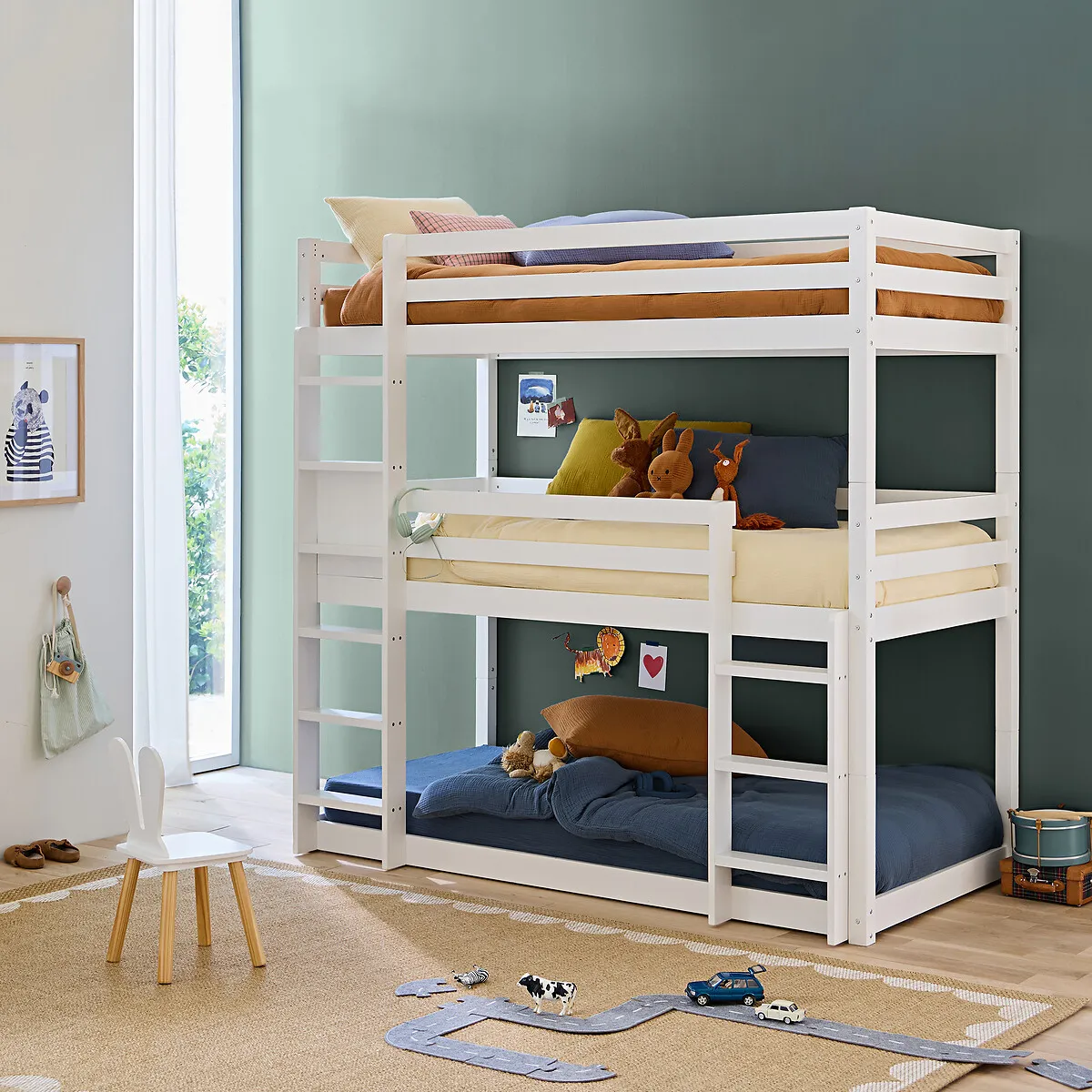 Lits Superposés 3 Couchages Avec Sommiers, Maysar — vue 3