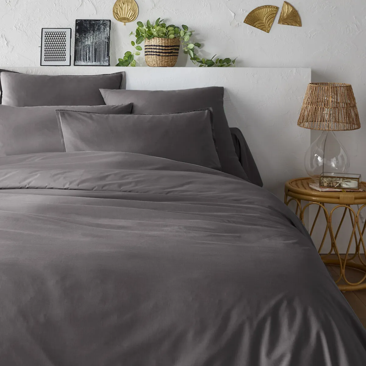 Taie D'oreiller Unie Percale De Coton Bio Scenario — vue 3