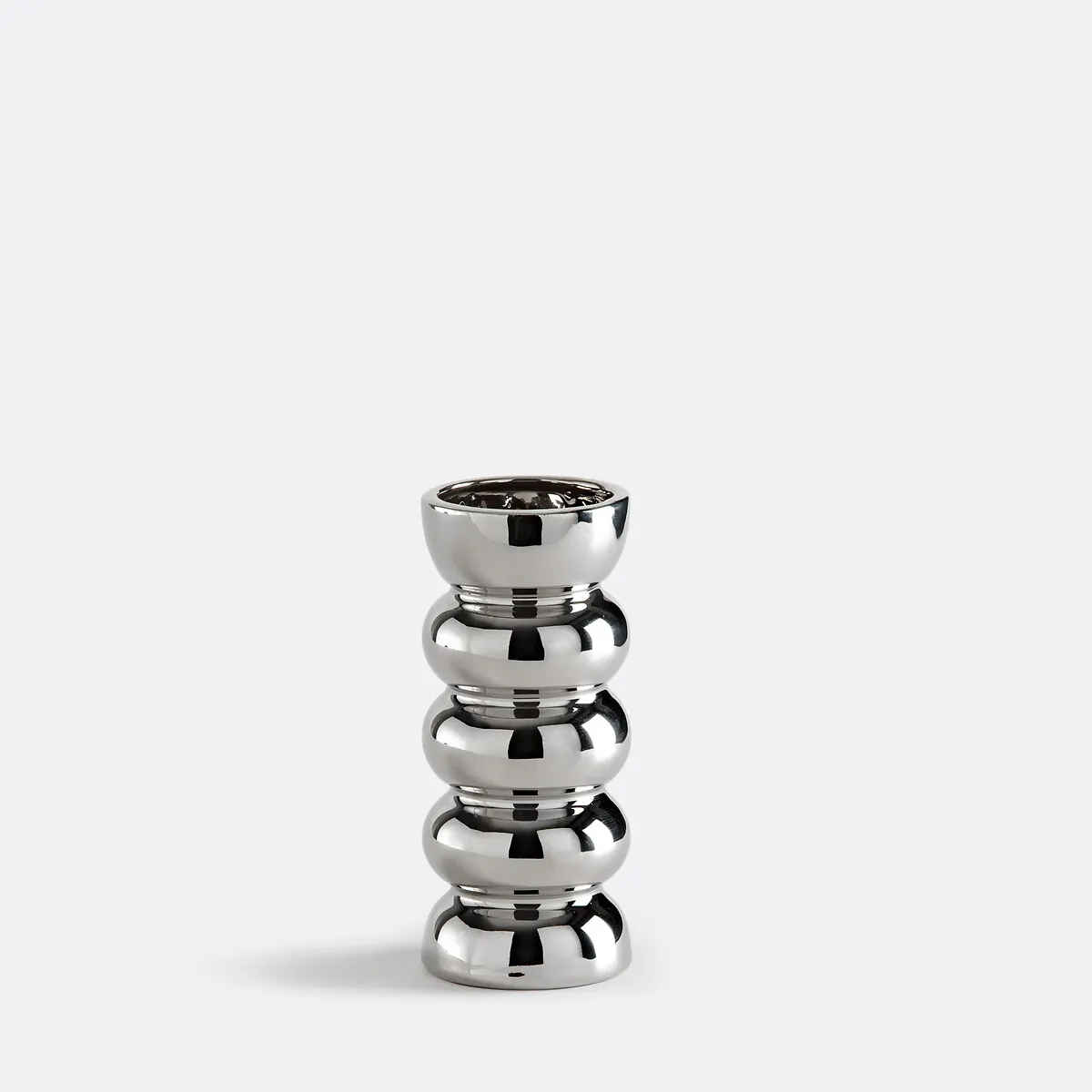 Vase En Céramique Effet Chromé H19 Cm, Fario