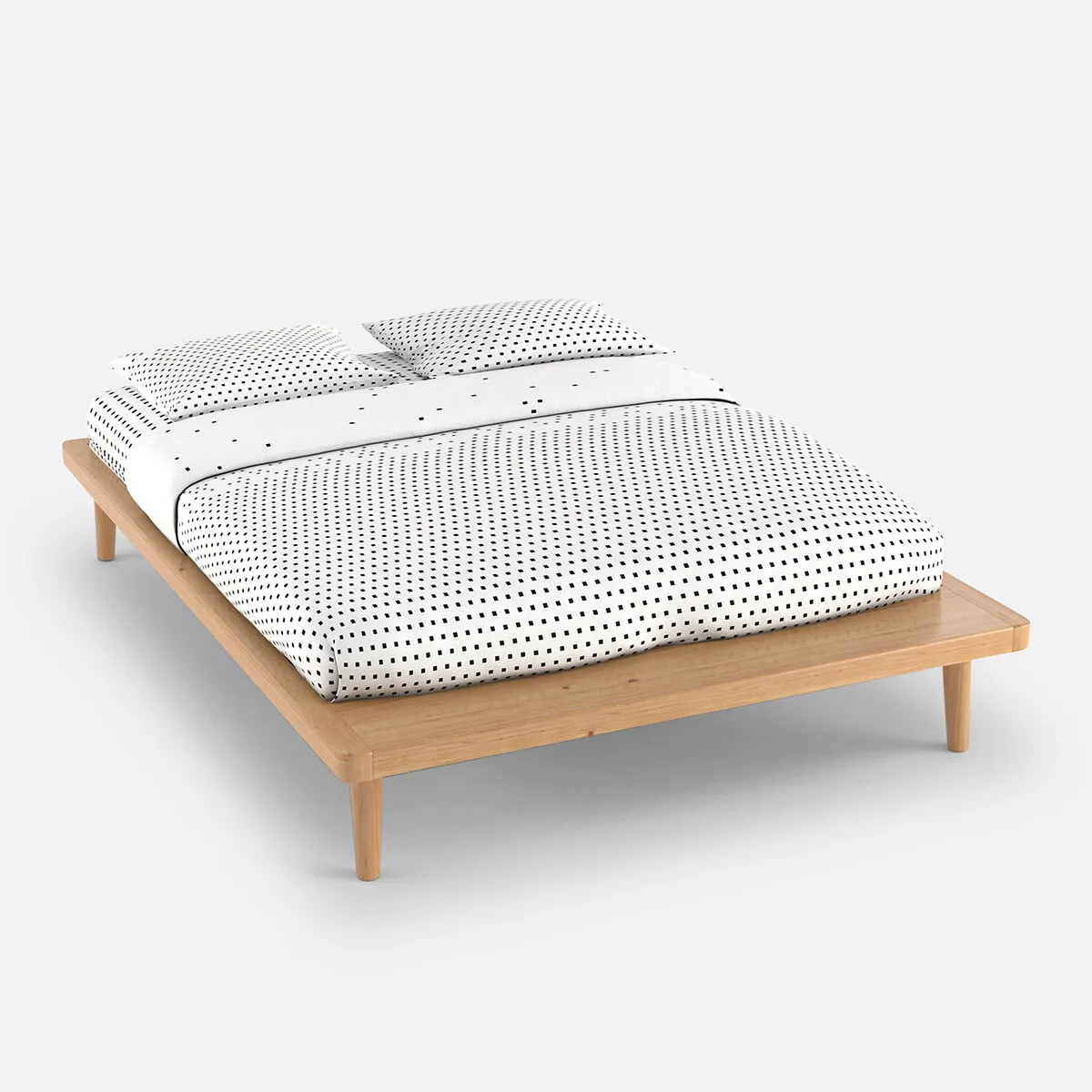 Lit Plateforme Pin Massif + Sommier, Jimi