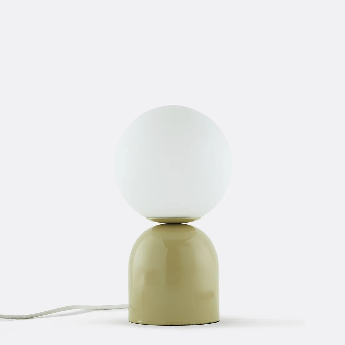 Lampe À Poser, En Métal Acier Et Verre Opalin, SILA