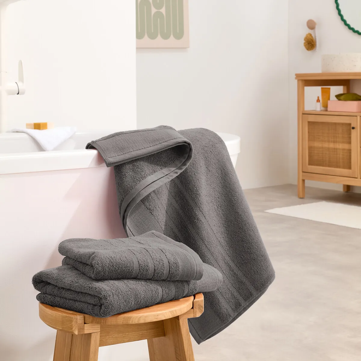 Maxi Drap De Bain Éponge Bouclette 600 G/m2 Zavara — vue 3