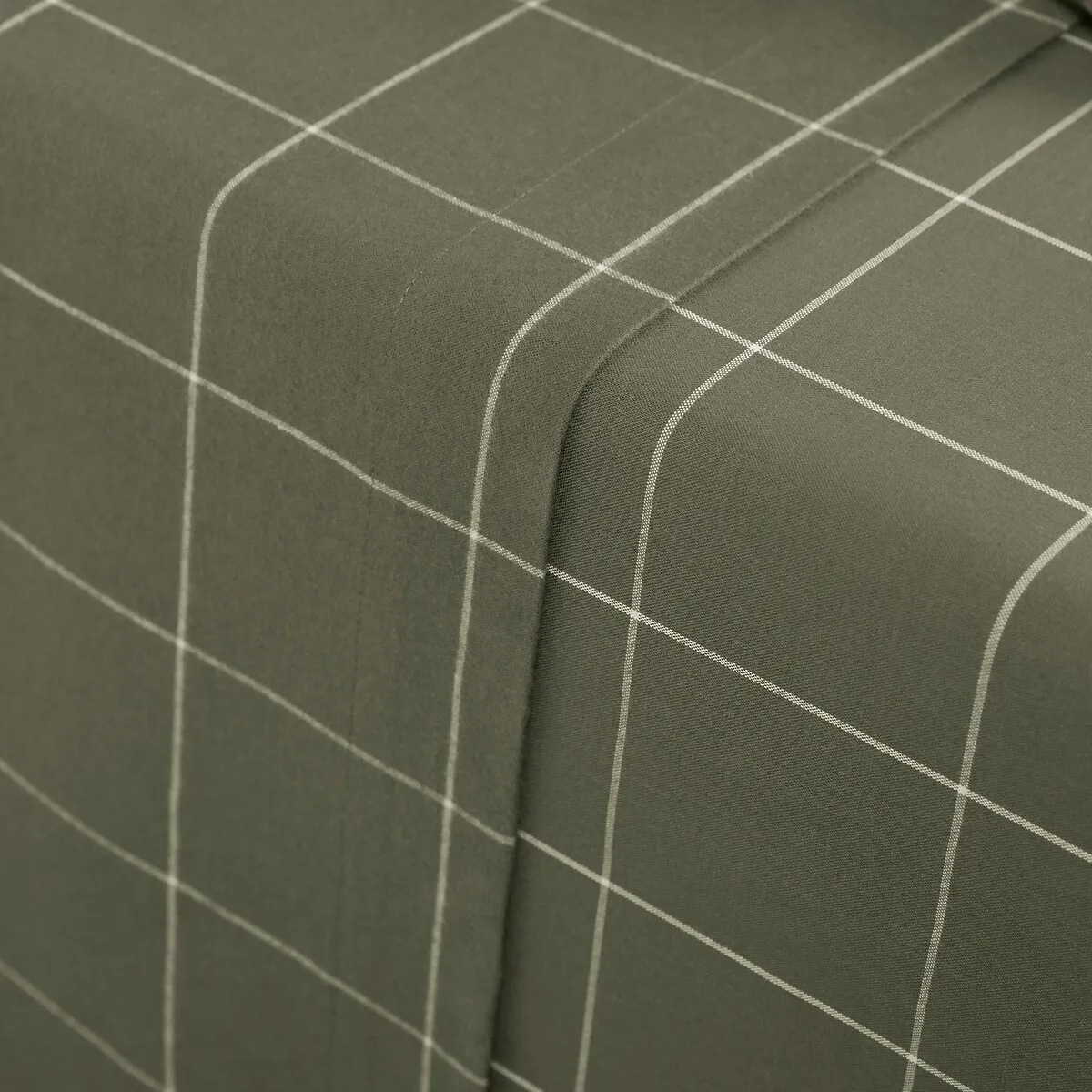 Drap Plat Flanelle, Charlie Kaki — vue 3