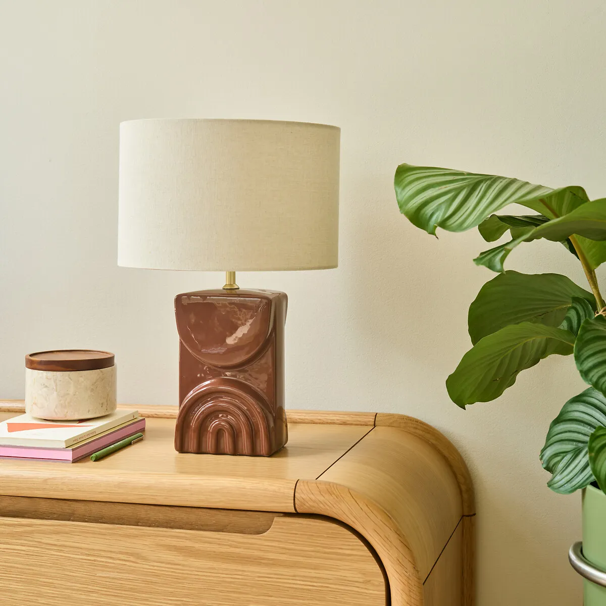 Lampe À Poser Céramique Et Lin, Topia — vue 3