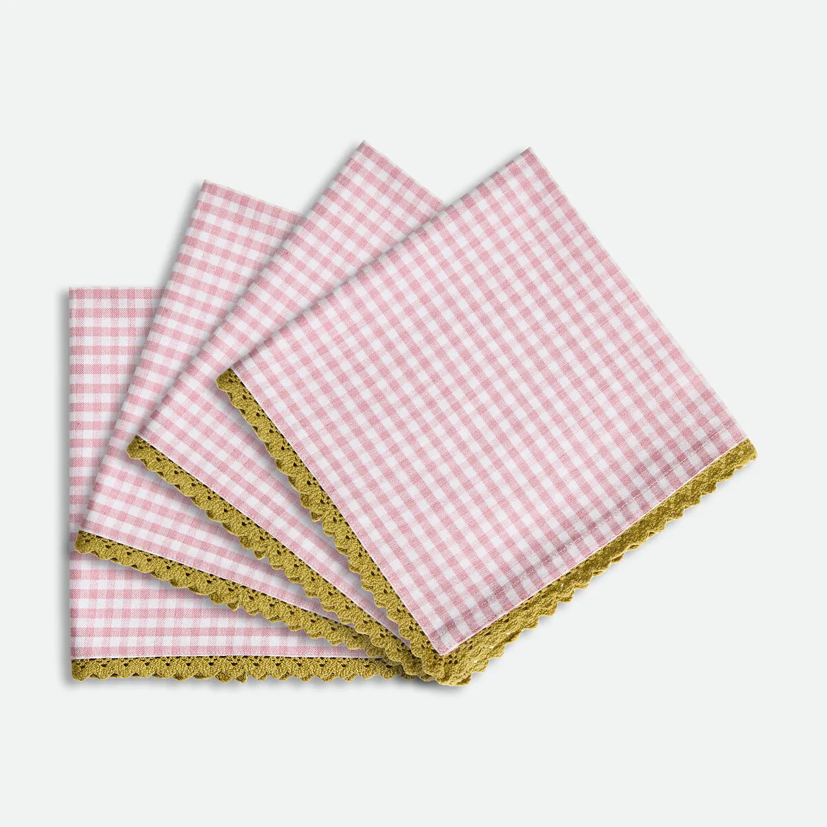 Lot De 4 Serviettes De Table Coton/lin Trattoria