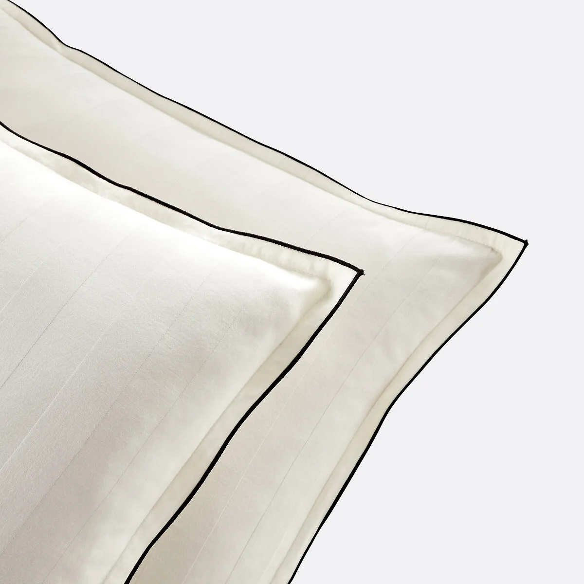 Taie D'oreiller En Satin De Coton Lavé, 118 Fils, Victor Rayé — vue 3